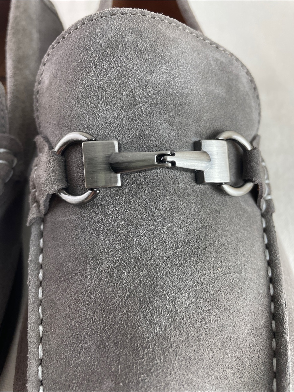 Steve Madden Arista Men's Grey Suede Bit Loafers Size 12 - Picture 2 of 12